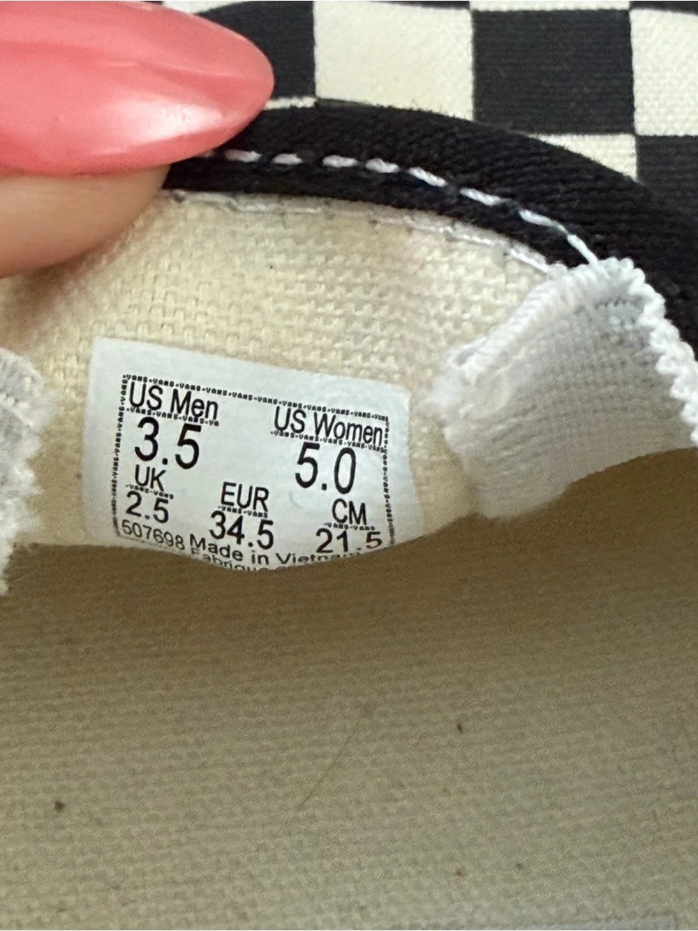 Vans Kids Checkerboard Slip-On Sneakers - Black and White